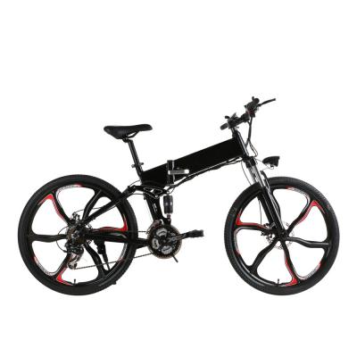 Supply 350W powerful rear motor 36V10AH lithium battery electric mountain bike with full suspension #HM0426M