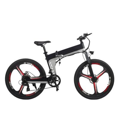 Supply powerful rear motor 36V10AH lithium battery folding electric mountain bike 500W with full suspension #HM0426ZM
